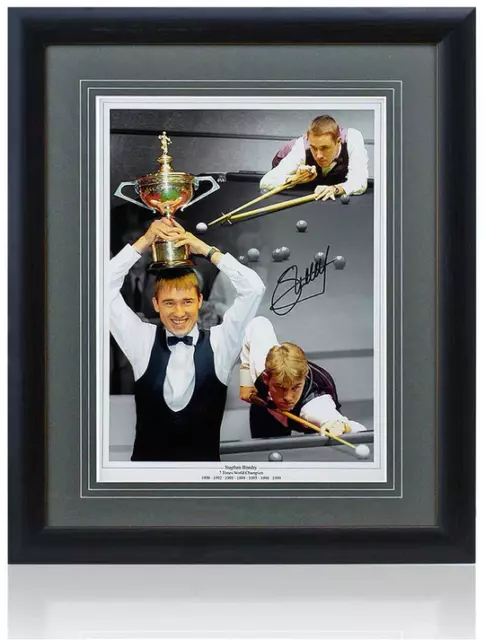 Stephen Hendry Snooker Legend Hand Signed 16x12'' Montage