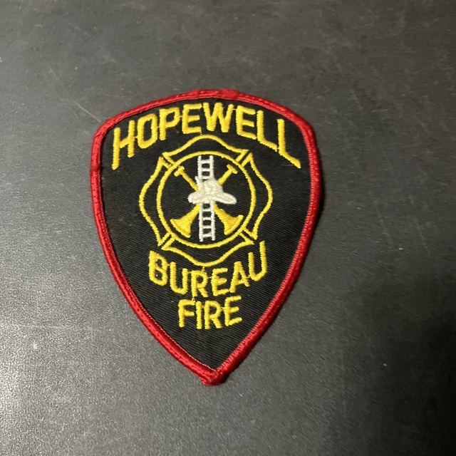 VINTAGE OBSOLETE NEW Jersey Fire Department Patch Hopewell Fire Bureau