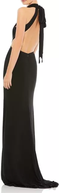 IEENA Mac Duggal - 12 - Black Halterneck Tie Bow - Open back gown - Formal dress