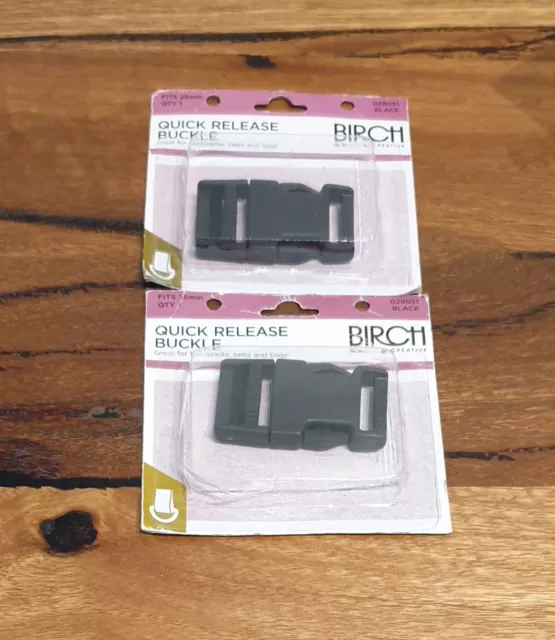 BIRCH Quick Release Buckle Black x2 Brand New in original packaging