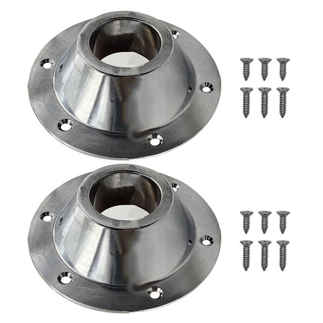 Sleek and Rust Proof Aluminum Flange for Mounting RV Table Base 6 Holes