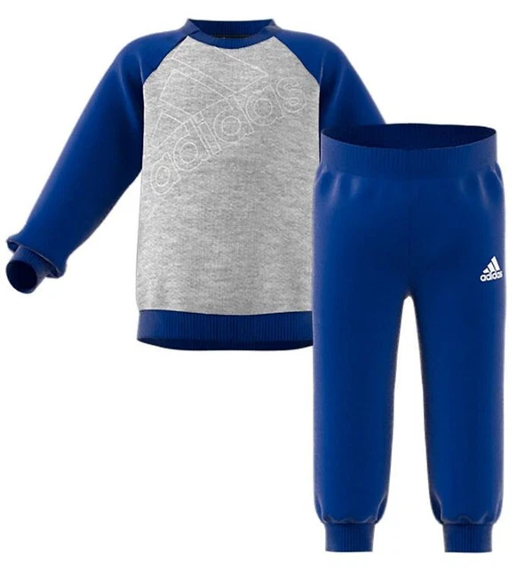 Adidas tuta set bambino due pezzi HM6599 grigio blu taglia 2/3 anni