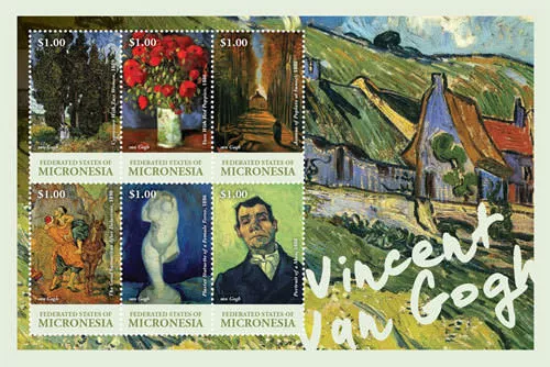 Micronesia 2015 - Vincent Van Gogh Stamp - Sheet of 6 - MNH