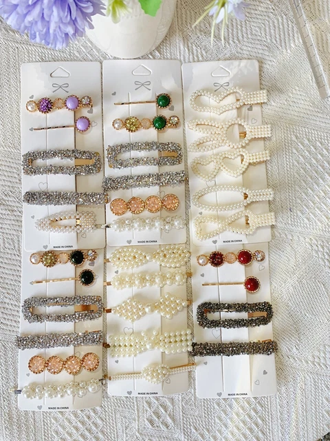 31 Stück Damen Haarspangen Haarschmuck Clips Sterne Silber Gold Stern Schleifen