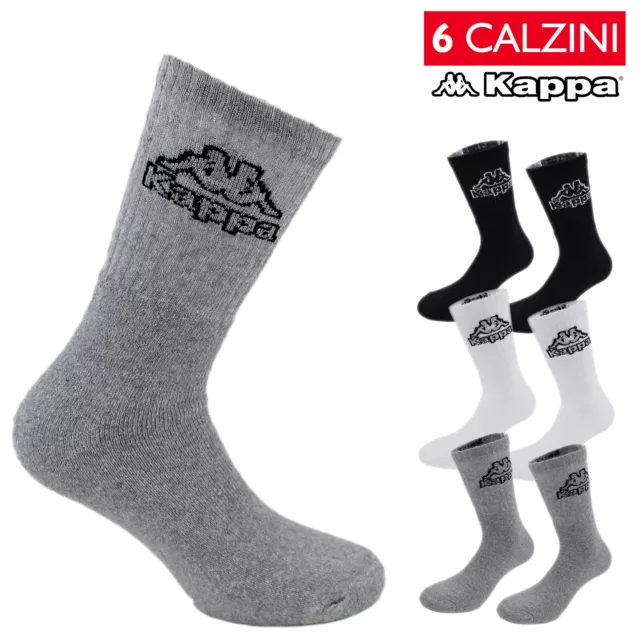 6 Collants Éponge Kappa Chaussettes Sportifs Casual Coton de Gymnastique Veque