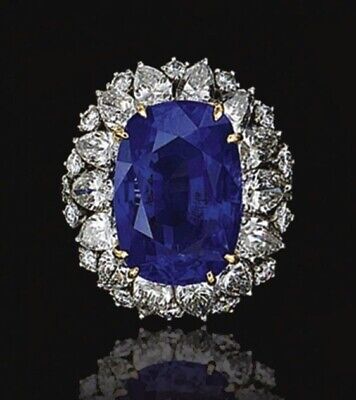 8Ct Long Cushion Blue Sapphire Synt CZ Art Deco Ring White Gold Fnsh Silver