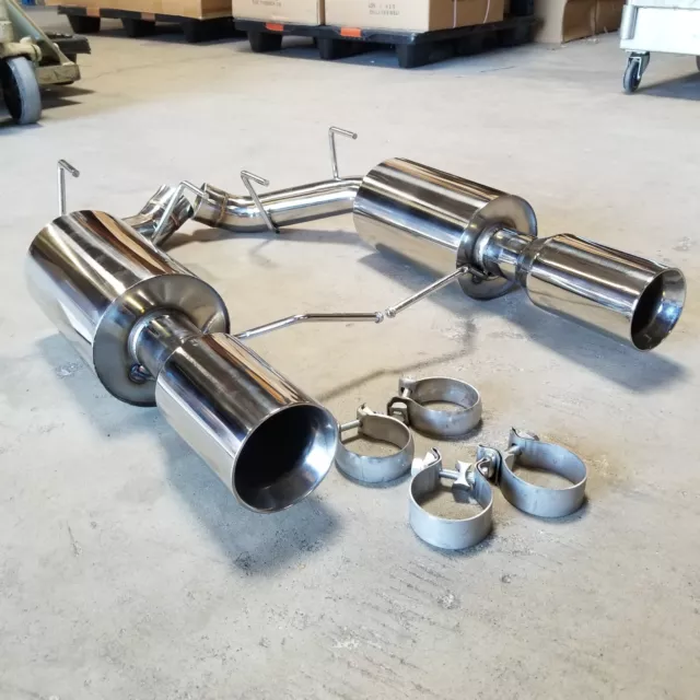11-14 Ford Mustang V6 3.7L Axle Back Muffler Exhaust TW Tips