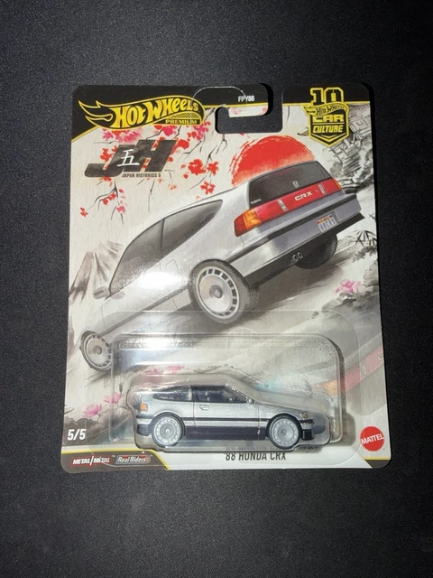 Hot Wheels Premium Japan Historics 5 - Honda CRX 1988 Argent - Lot De 2 - Boîte Non Ouverte