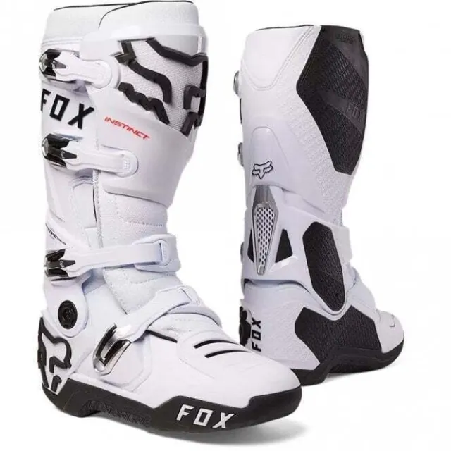 2024 Fox Racing INSTINCT 2.0 MX Motocross Boots 2024 White - size UK7  Brand New