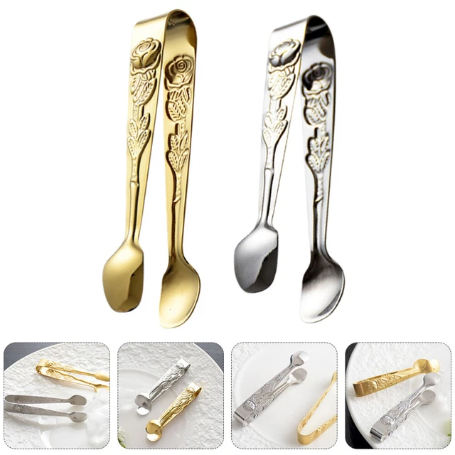 2 Pcs Ice Cube Clip Clips Buffet Serving Tong Small Kitchen Tongs Lemon Slices