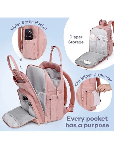 Diaper Bag Backpack, RUVALINO Multifunction Travel Back Pack for Girls,... 3