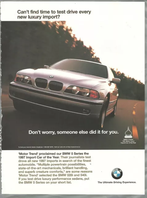 1997 BMW 5-series advertisement, Canadian ad, BMW 528i 540i