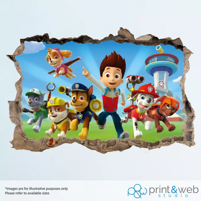 Paw Patrol Hero's Unite Family Wall Smash Sticker Decal Bedroom Vinyl Kids