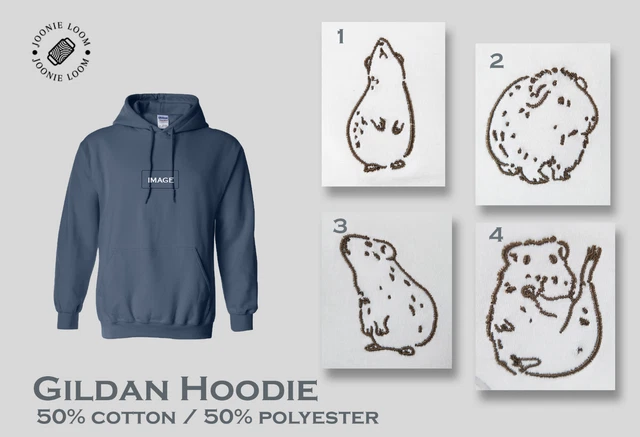Custom Embroidery Guinea Pig Embroidered Crewneck Sweatshirt/Hoodie/Shirt