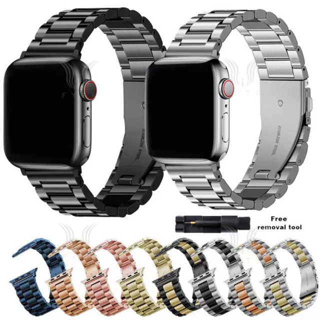 Für Apple Watch Ultra SE Serie 9 8 7 6 5 4 3 2 1 Edelstahl Armband Uhrenarmband