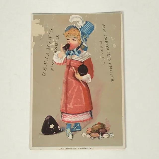 Benjamin's Fine Candies and Imported Fruits Victorian Trading Card