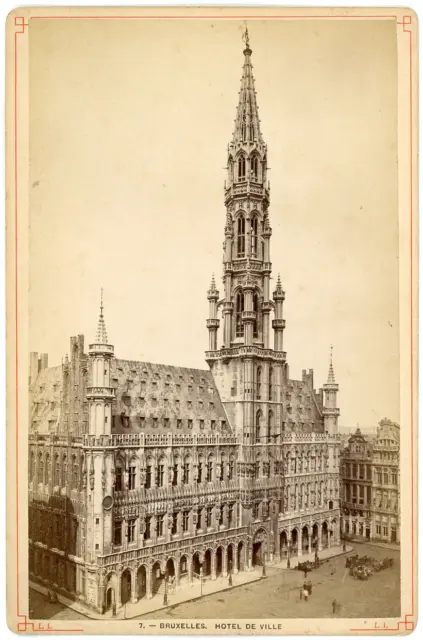 Belgique, Bruxelles, Hôtel de Ville, ca.1880, Vintage albumen print vintage albu