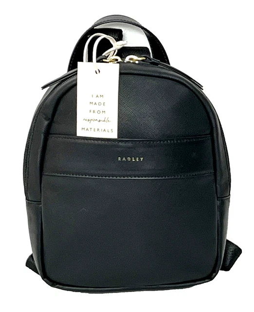 RADLEY BACKPACK RUCKSACK Bag Small or Mini SUFFOLK ROAD Black Pu