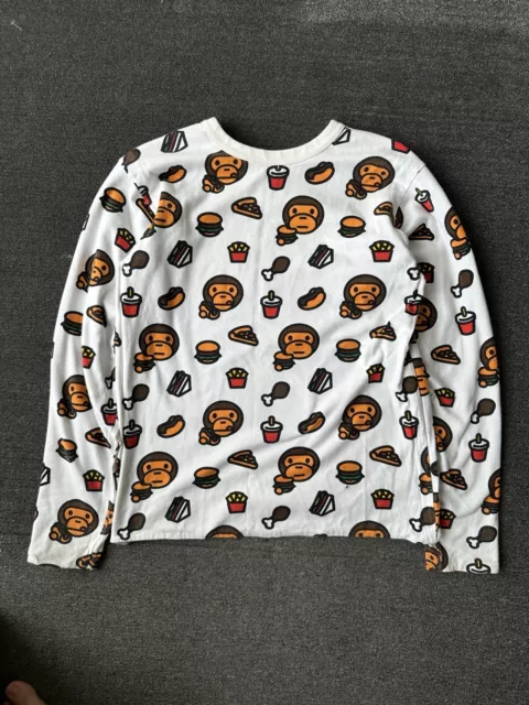 A Bathing Ape Bape Baby Milo Junk Food Reverse Grey Made In Japan