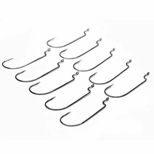 10 Jighaken Jighead Cheburaschka Haken Raubfischhaken Jig hook Öse Angelhaken
