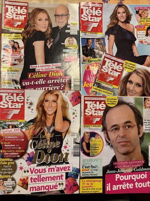 Lot Magazine CELINE DION LOT MAGAZINE TELE Star TOUTES EPOQUES COLLECTOR COMPLETS ...