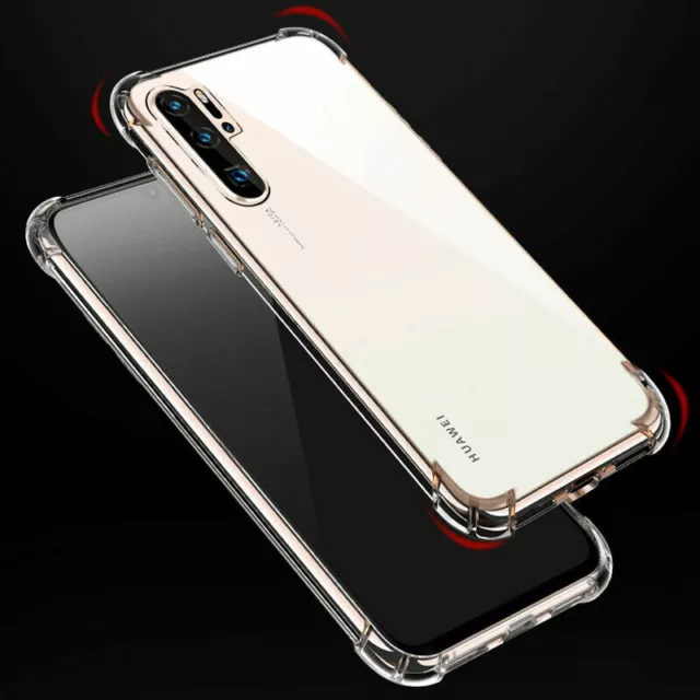 For Huawei P40 P30 P20 Pro Mate 20 Lite Clear Shockproof TPU Silicone Case Cover 3