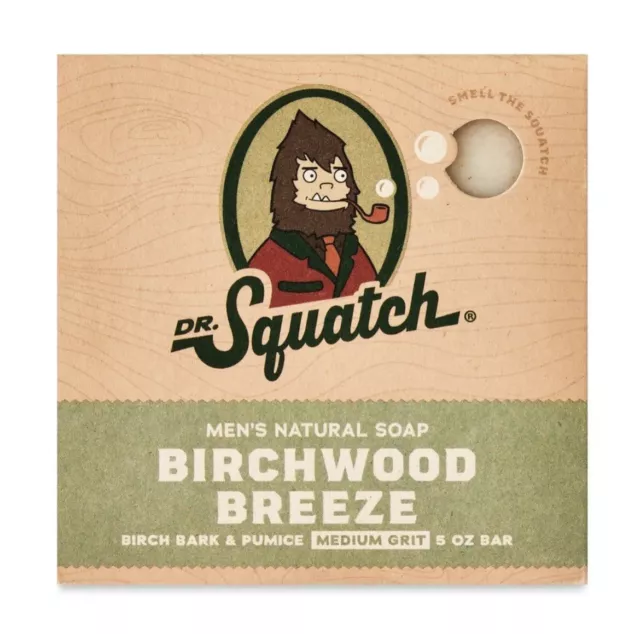 Dr. Squatch Bar Soap, Birchwood Breeze, 5 oz - 3 Pack - Free Shipping