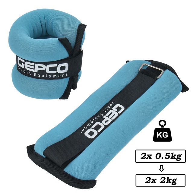 Leste Cheville BAKAJI Lot De 2 Poids Pou Chevilles Et Poignets De 1 Kg D Entrainement De Gymnastique Aerobic Fitness Renforcement Musculaire E Poids 1kg