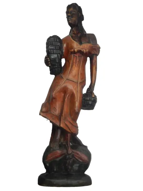 Vintage Caribbean Carving Sculpture approx 80cm / 32 inch tall