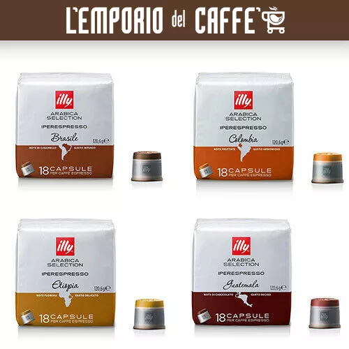 216 Capsule Cialde Caffè ILLY IPERESPRESSO Monoarabica A SCELTA 100% Arabica