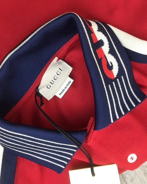 Polo Rossa GUCCI bambini ragazzi ragazzi a maniche lunghe età 12 anni nuova con etichette prezzo disponibile £201 10
