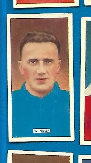 1930s Cigarette Card - W.Miller of Everton FC by Carreras