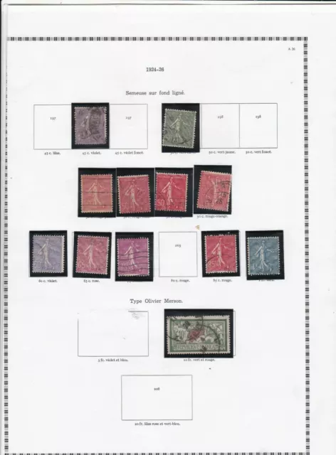 france 1924-26 stamps page ref 19847