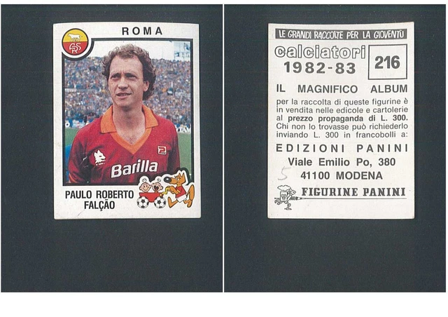 Panini Calciatori 1982-83 – Sticker Falcao N°216 – Roma – Rare Et Neuf