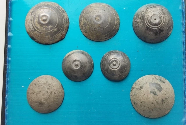 7 antique onlays with pattern, Ancient Artefact Roman Empire, Scythian