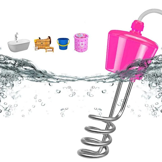STAINLESS STEEL UK Plug Immersion Heater With 2m Cable For Quick Water