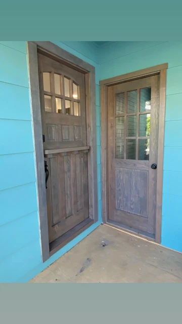 Rustic reclaimed lumber square top DUTCH door solid wood story book winery 3