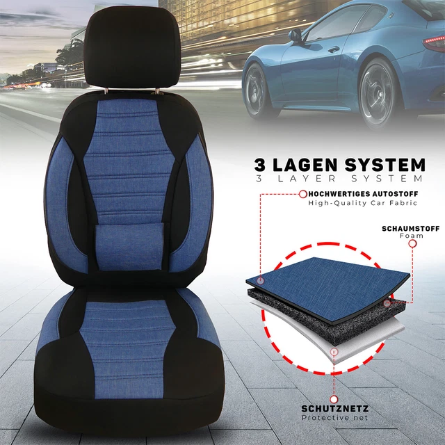 Coprisedili Su Misura Per Ford Transit Custom (2013-2023) – Set Da 8 Pezzi, Impermeabili, Per Conducente E Doppio Passeggero - 4