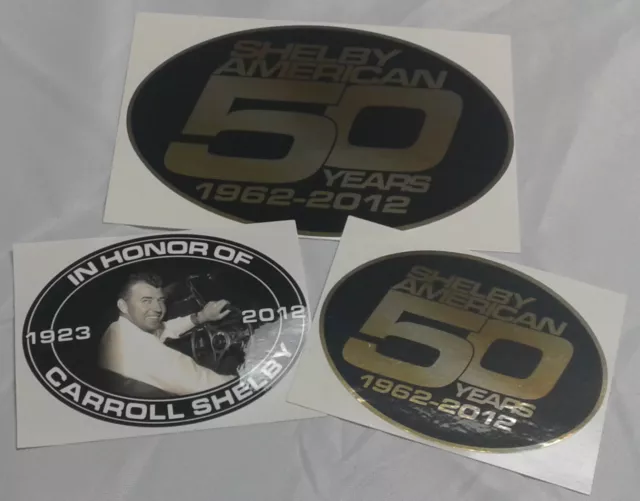 Carroll Shelby Memorial / Shelby American 50th Anniversary Decal Set - Rare Set!