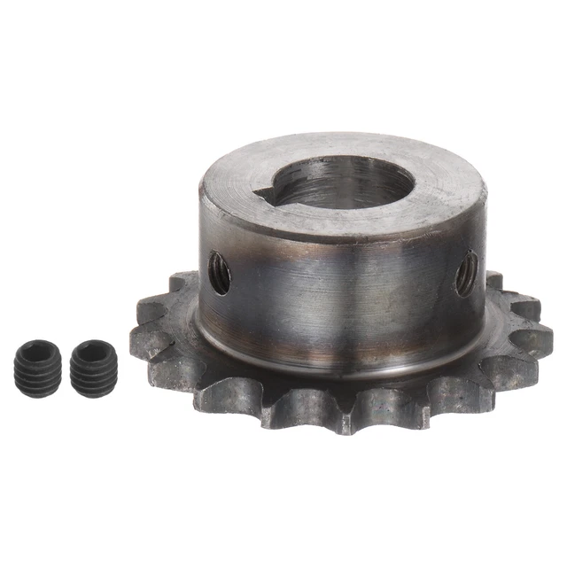 06B Roller Chain Sprocket 17T Pitch 3/8" 18mm Bore A3 Steel Motor Drive Gear