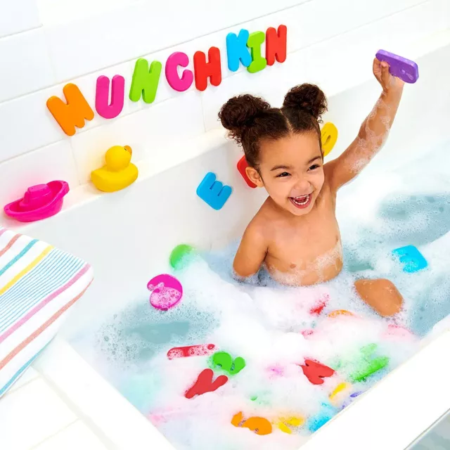 Munchkin 36 Bath Floating Letters & Numbers, 3.15 In Tall, Sticks To Wall 2