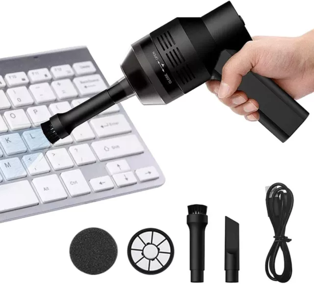 Keyboard Cleaner Powcan Mini Powerful Keyboard Vacuum USB Cordless Computer Vac