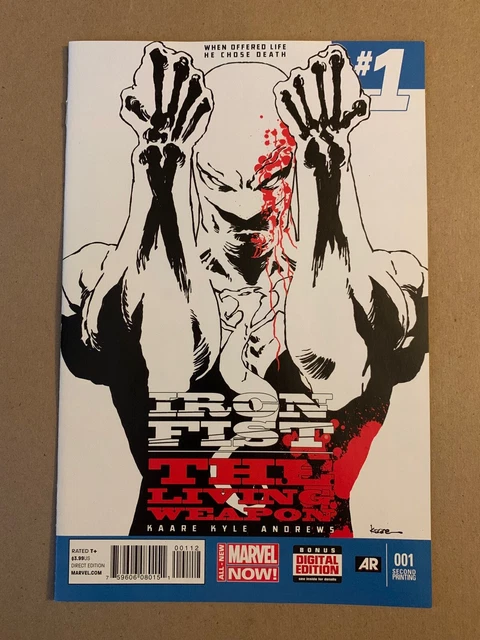 Iron Fist: The Living Weapon #1 Kaare Andrews 2Nd Printing Variant Cover Key Vf+
