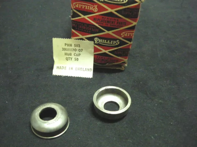 Vintage RALEIGH - PHILLIPS Bicycle bike 1 pair cones cups for front Hub NOS1960s