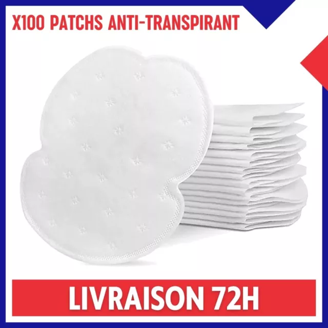 x100 Patch Autocollant Anti-Transpirant Aisselles Trace Transpiration Auréoles
