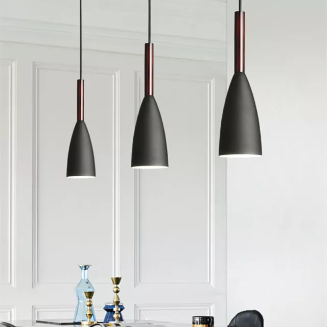 Black Pendant Lighting Kitchen Lamp Bar Pendant Light Bedroom Wood Ceiling Light
