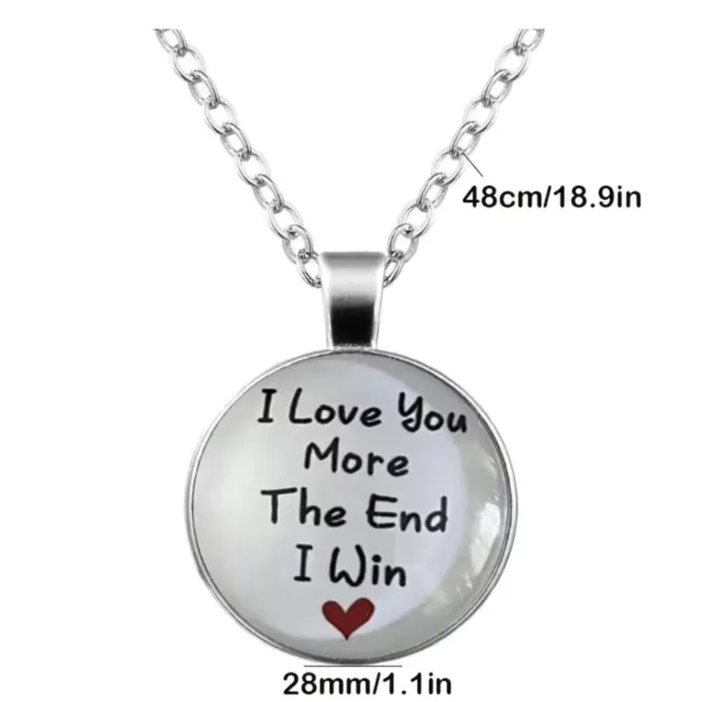 Express Your Love with 'I Love You More The End I Win' Necklace- Perfect Gift!