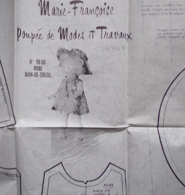 page poupées MODES ET TRAVAUX 12/1980 Marie Françoise, Jean Michel