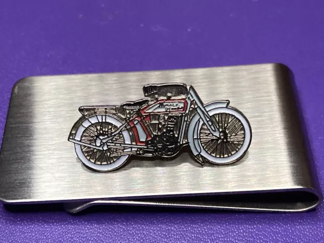 Pince à billets Moto Ancienne Harley Davidson 1917,Porte Cartes, Porte Documents