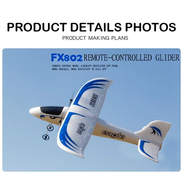 FX802 Vitesse élevée Télécommande Avion RC Planeur Jouet d'avion Mousse EPP 4